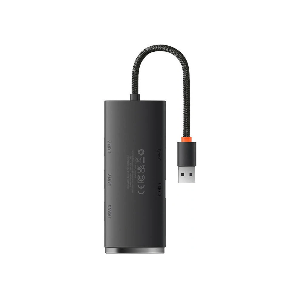 Hurtownia GSM - Hub 4w1 Baseus Lite Series USB na 4x USB 3.0 25cm (černý) - BSU3301BLK - {ean13} - Hurt