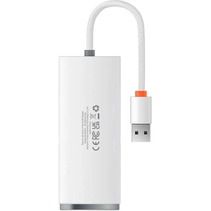 Hub 4w1 Baseus Lite Series USB do 4x USB 3.0 25cm (biały)