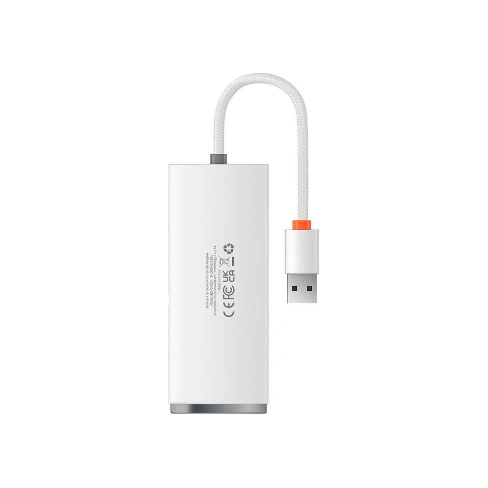 Hurtownia GSM - Hub 4w1 Baseus Lite Series USB do 4x USB 3.0 25cm (biały) - BSU3302WHT - {ean13} - Hurt