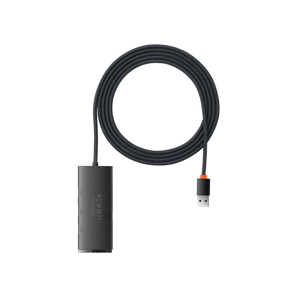 Hurtownia GSM - Hub 4w1 Baseus Lite Series USB do 4x USB 3.0 2m (czarny) - BSU3305BLK - {ean13} - Hurt