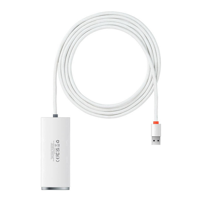 Baseus Distributor - 6932172606237 - BSU3306WHT - Hub 4in1 Baseus Lite Series USB - 4x USB 3.0 2m (white) - B2B homescreen