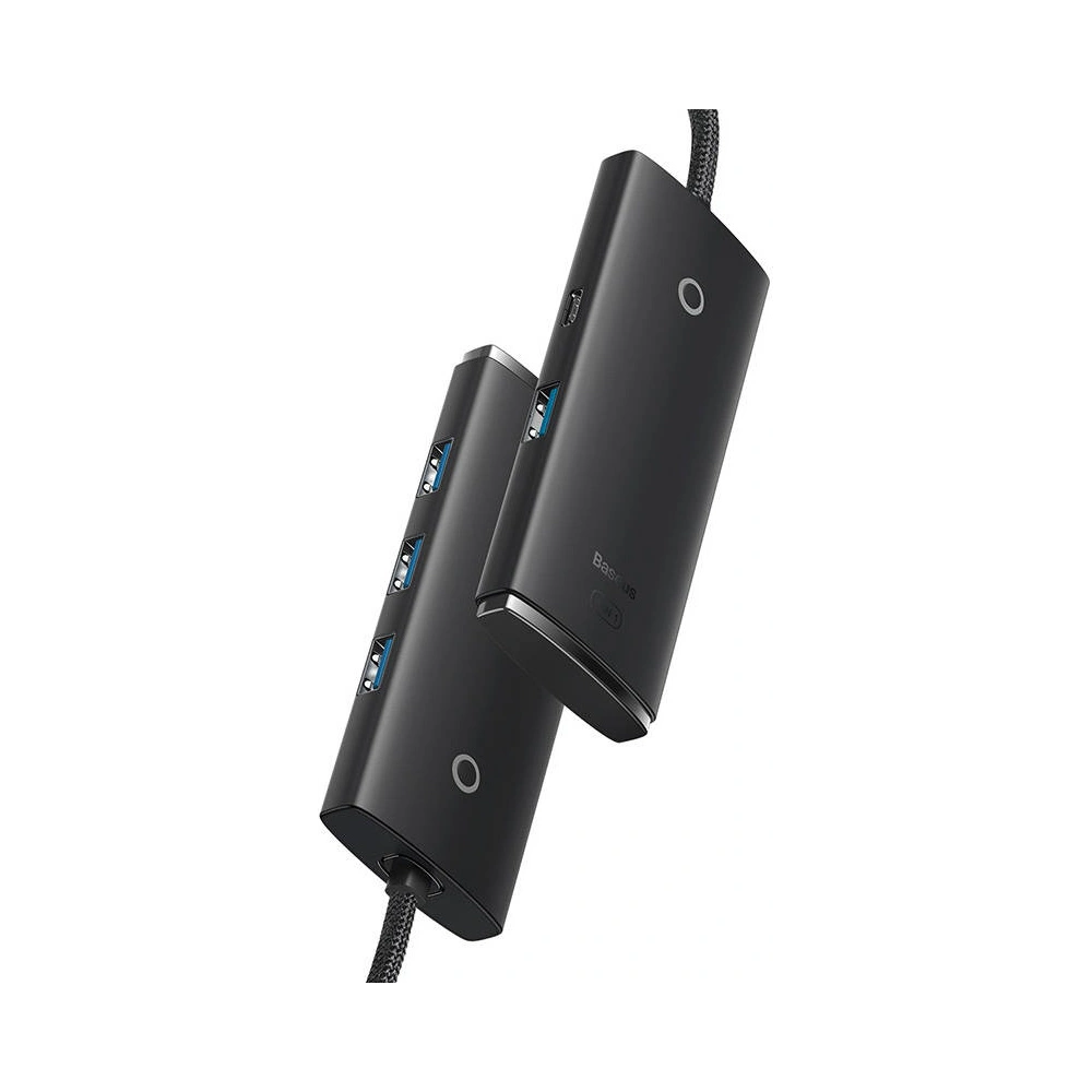 Hurtownia GSM - Hub 4w1 Baseus Lite Series USB-C do 4x USB 3.0 + USB-C, 25cm (czarny) - BSU3307BLK - {ean13} - Hurt