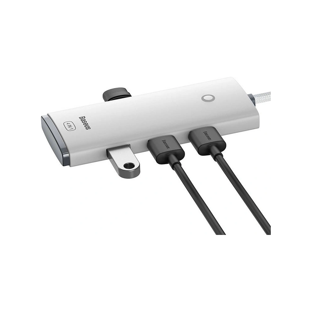 Hurtownia GSM - Hub 4w1 Baseus Lite Series USB-C na 4x USB 3.0 + USB-C, 25cm (bílá) - BSU3308WHT - {ean13} - Hurt