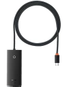Hub 4w1 Baseus Lite Series USB-C do 4x USB 3.0 + USB-C, 1m (czarny)