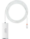 Hub 4in1 Baseus Lite Series USB-C - 4x USB 3.0 + USB-C, 2m (white)