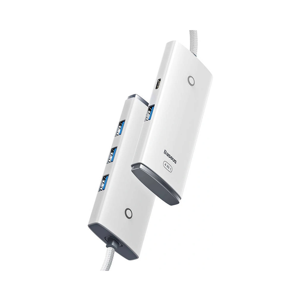Hurtownia GSM - Hub 4w1 Baseus Lite Series USB-C na 4x USB 3.0 + USB-C, 2m (bílý) - BSU3312WHT - {ean13} - Hurt