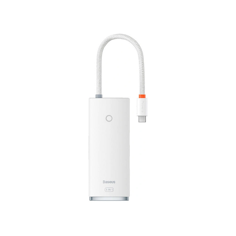 Hurtownia GSM - Hub 5w1 Baseus Lite Series USB-C na 3x USB 3.0 + USB-C + HDMI (bílý) - BSU3313WHT - {ean13} - Hurt