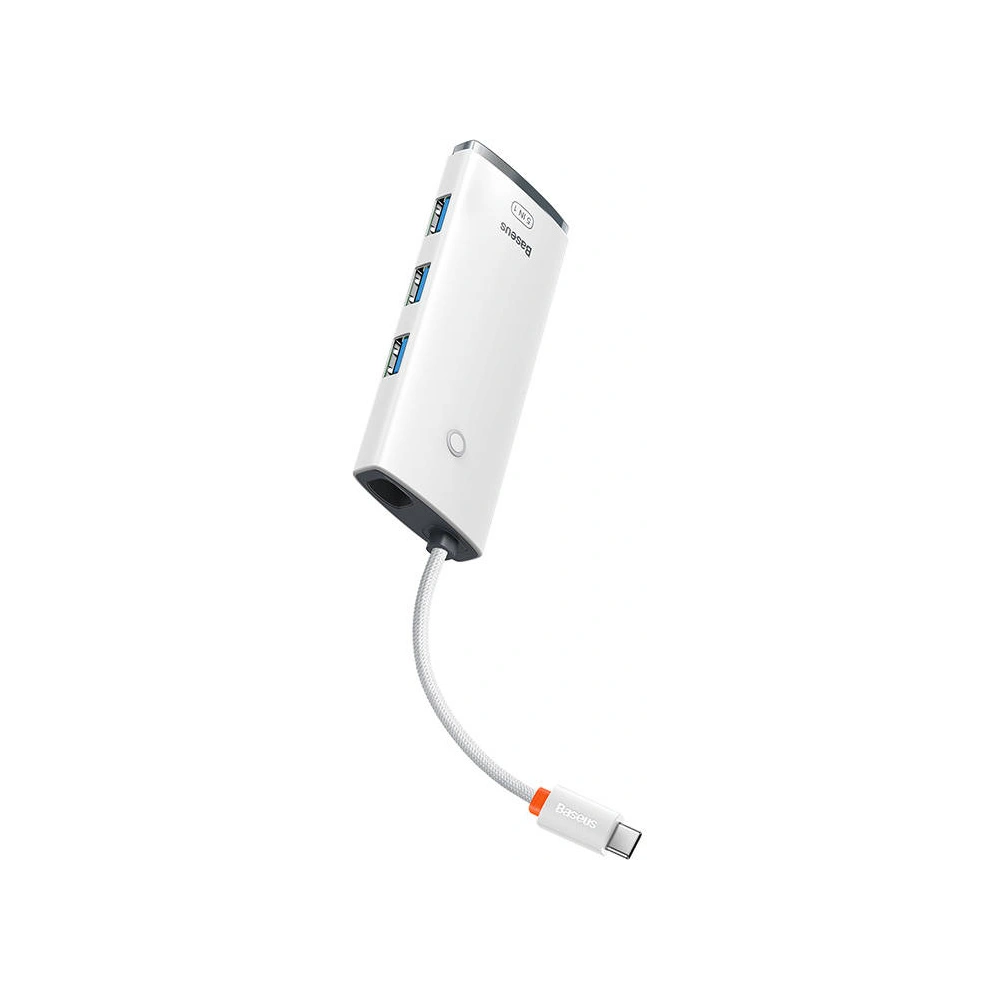 Hurtownia GSM - Hub 5w1 Baseus Lite Series USB-C na 3x USB 3.0 + USB-C + HDMI (bílý) - BSU3313WHT - {ean13} - Hurt