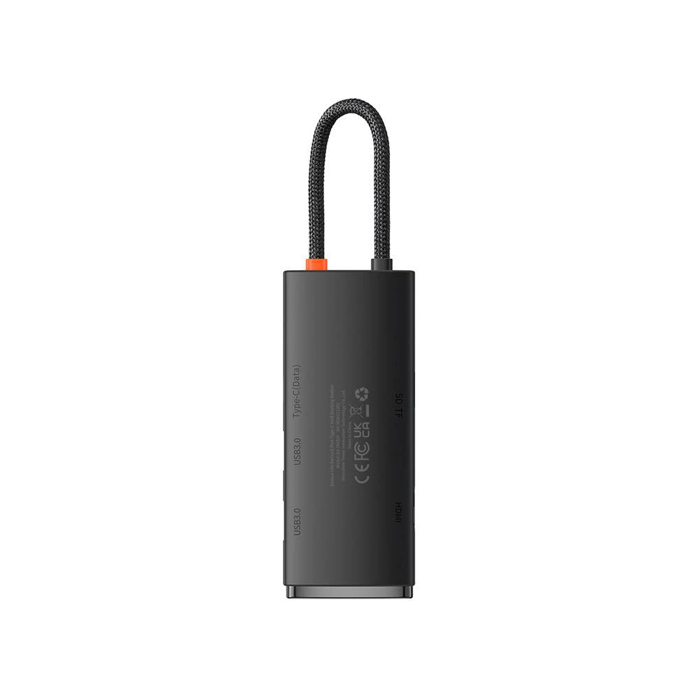 Hurtownia GSM - Hub 6v1 Baseus Lite Series USB-C na 2x USB 3.0 + USB-C + HDMI + SD/TF (černý) - BSU3314BLK - {ean13} - Hurt