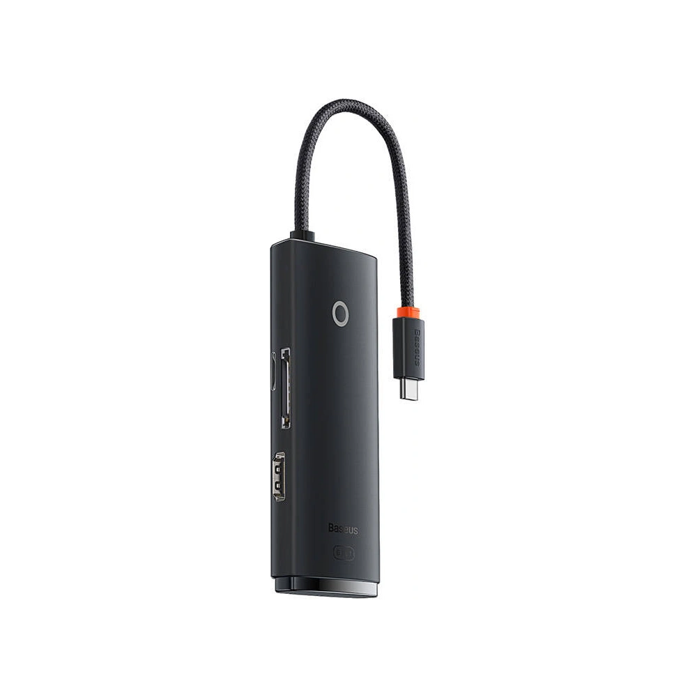 Hurtownia GSM - Hub 6v1 Baseus Lite Series USB-C na 2x USB 3.0 + USB-C + HDMI + SD/TF (černý) - BSU3314BLK - {ean13} - Hurt