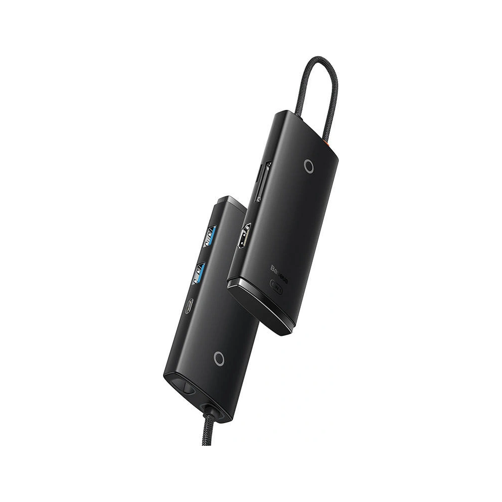 Hurtownia GSM - Hub 6w1 Baseus Lite Series USB-C na 2x USB 3.0 + USB-C PD + HDMI + SD/TF (černý) - BSU3315BLK - {ean13} - Hurt