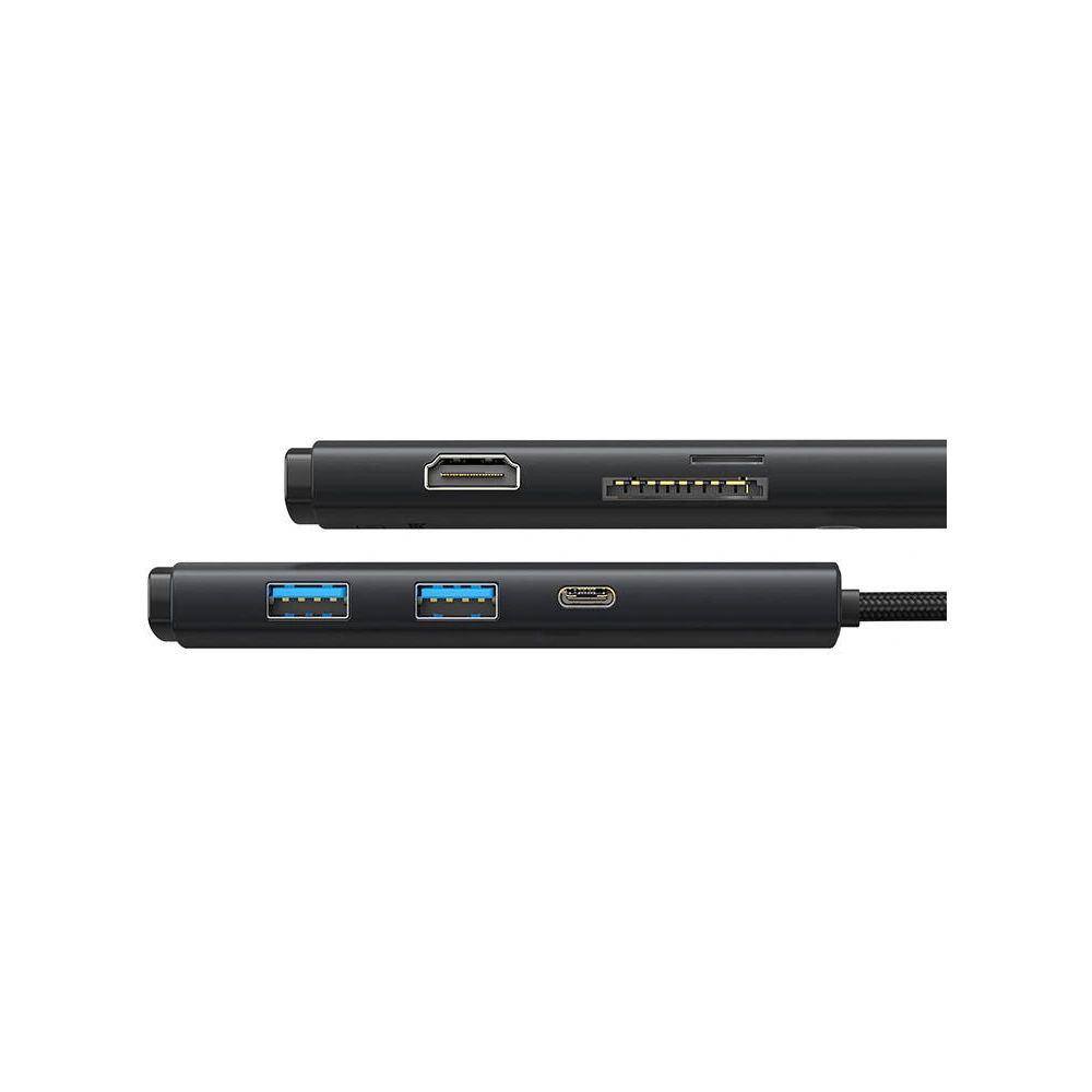 Hurtownia GSM - Hub 6w1 Baseus Lite Series USB-C na 2x USB 3.0 + USB-C PD + HDMI + SD/TF (černý) - BSU3315BLK - {ean13} - Hurt