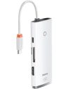 Hurtownia GSM - Hub 6w1 Baseus Lite Series USB-C do 2x USB 3.0 + USB-C PD + HDMI + SD/TF (biały) - BSU3316WHT - {ean13} - Hurt