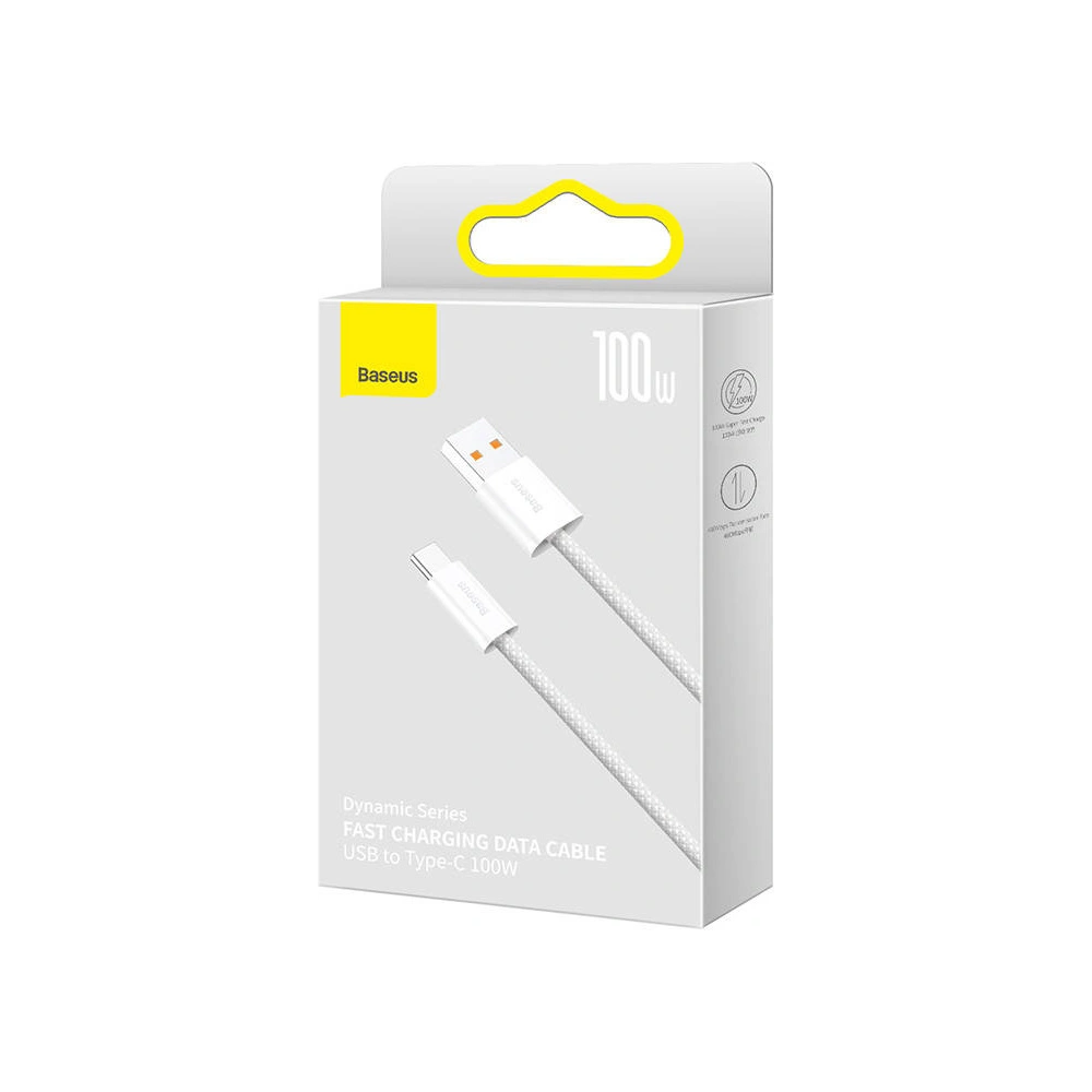 Hurtownia GSM - Kabel Baseus Dynamic Series USB - USB-C 100W 2m (bílý) - BSU3323WHT - {ean13} - Hurt