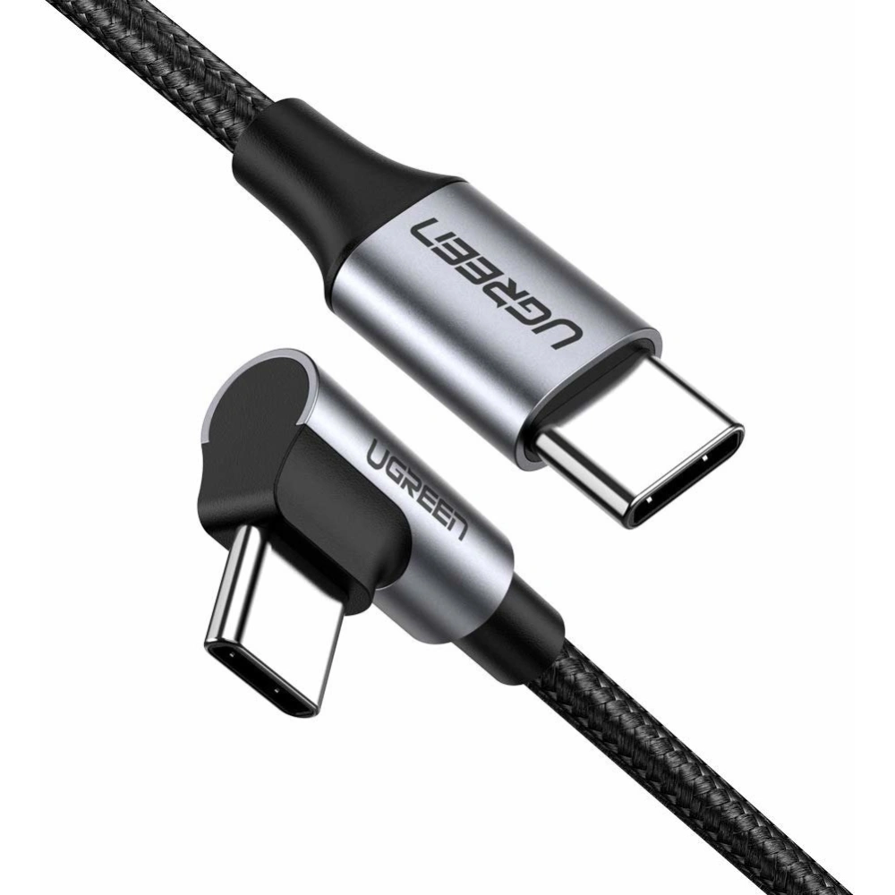 Hurtownia GSM - USB-C na USB-C kabel, úhlový UGREEN US255, 3A, 60W, 2m (černý) - UGR1127BLK - {ean13} - Hurt