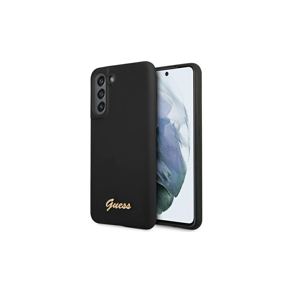 Hurtownia GSM - Etui Guess GUHCS21FLSLMGBK Samsung Galaxy S21 FE černý/black hardcase Silicone Script Metal Logo - GUE1817BLK - {ean13} - Hurt