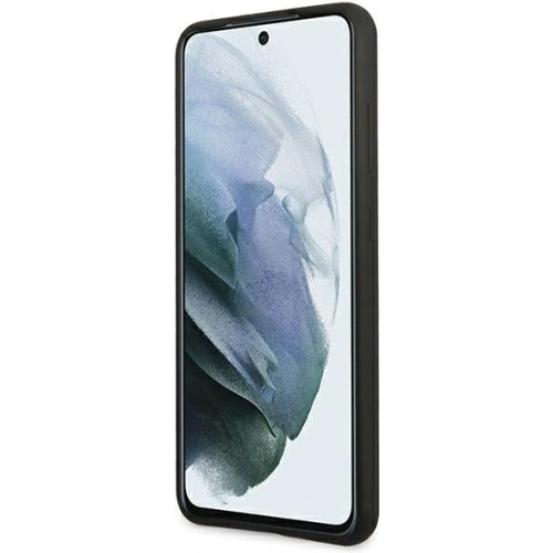 Etui Guess GUHCS21FLSLMGBK Samsung Galaxy S21 FE czarny/black hardcase Silicone Script Metal Logo