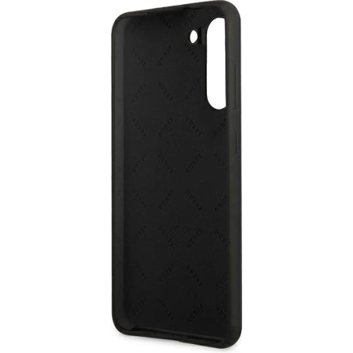 Etui Guess GUHCS21FLSLMGBK Samsung Galaxy S21 FE czarny/black hardcase Silicone Script Metal Logo