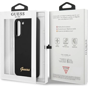 Hurtownia GSM - Etui Guess GUHCS21FLSLMGBK Samsung Galaxy S21 FE czarny/black hardcase Silicone Script Metal Logo - GUE1817BLK - {ean13} - Hurt