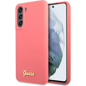 Hurtownia GSM - Etui Guess GUHCS21FLSLMGFU Samsung Galaxy S21 FE fuksja/fuchsia hardcase silikonový skript metalové logo - GUE1818FHS - {ean13} - Hurt
