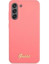 Wholesale Guess GUHCS21FLSLMGFU Samsung Galaxy S21 FE fuchsia hardcase Silicone Script Metal Logo - GUE1818FHS - {ean13} - Hurt