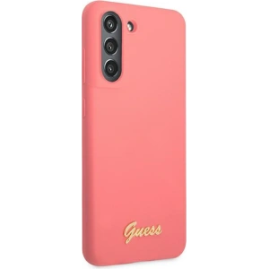 Hurtownia GSM - Etui Guess GUHCS21FLSLMGFU Samsung Galaxy S21 FE fuksja/fuchsia hardcase Silicone Script Metal Logo - GUE1818FHS - {ean13} - Hurt