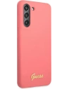 Wholesale Guess GUHCS21FLSLMGFU Samsung Galaxy S21 FE fuchsia hardcase Silicone Script Metal Logo - GUE1818FHS - {ean13} - Hurt