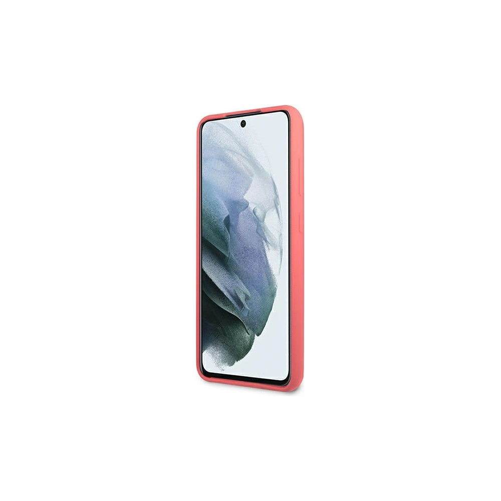 Hurtownia GSM - Etui Guess GUHCS21FLSLMGFU Samsung Galaxy S21 FE fuksja/fuchsia hardcase silikonový skript metalové logo - GUE1818FHS - {ean13} - Hurt