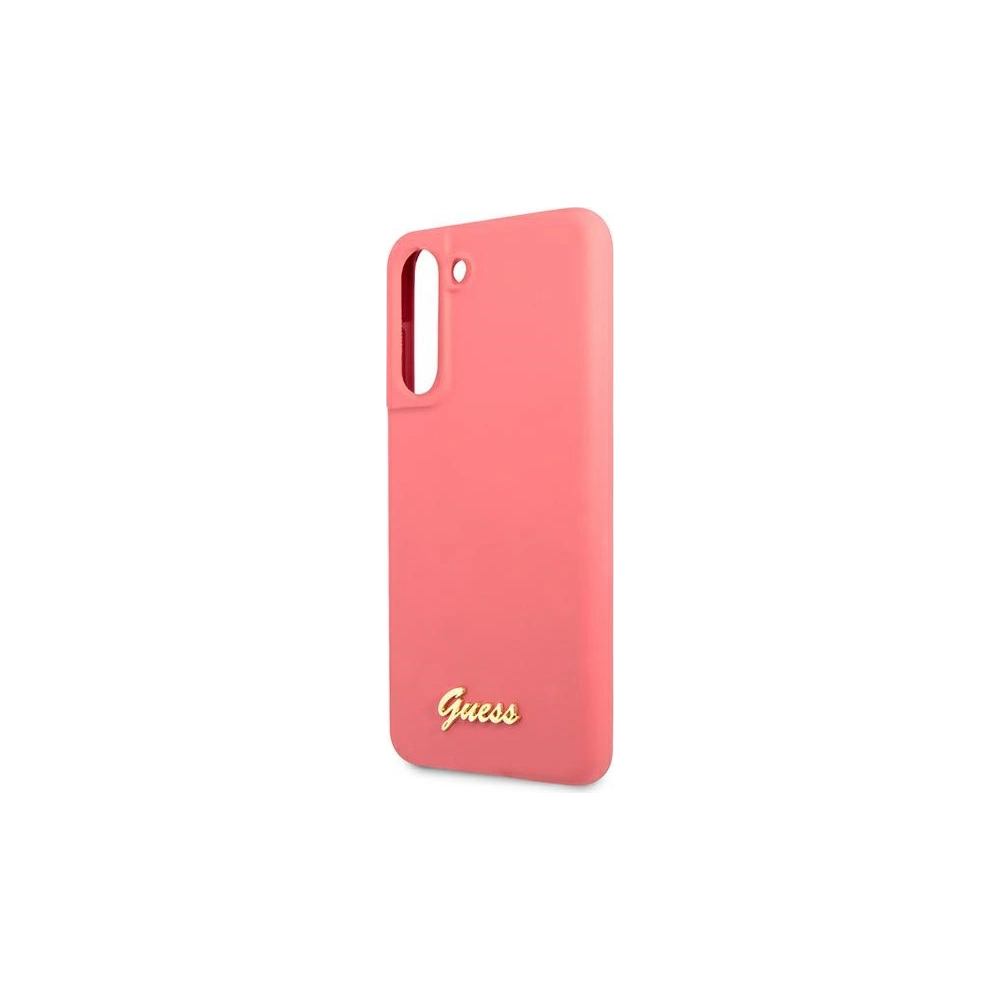 Hurtownia GSM - Etui Guess GUHCS21FLSLMGFU Samsung Galaxy S21 FE fuksja/fuchsia hardcase silikonový skript metalové logo - GUE1818FHS - {ean13} - Hurt