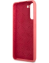 Wholesale Guess GUHCS21FLSLMGFU Samsung Galaxy S21 FE fuchsia hardcase Silicone Script Metal Logo - GUE1818FHS - {ean13} - Hurt