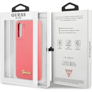 Hurtownia GSM - Etui Guess GUHCS21FLSLMGFU Samsung Galaxy S21 FE fuksja/fuchsia hardcase Silicone Script Metal Logo - GUE1818FHS - {ean13} - Hurt