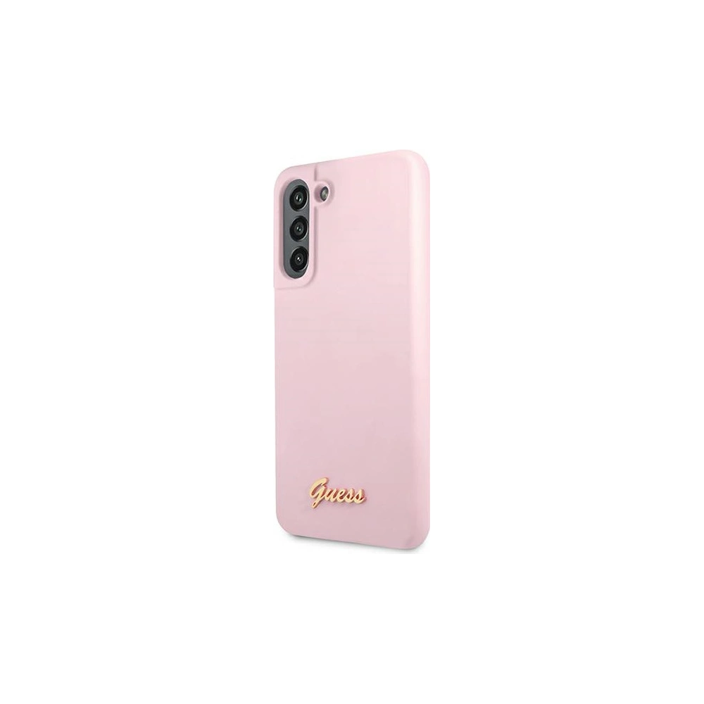 Hurtownia GSM - Etui Guess GUHCS21FLSLMGLA Samsung Galaxy S21 FE lawendowy/lavender hardcase Silicone Script Metal Logo - GUE1819LAV - {ean13} - Hurt
