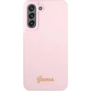 Hurtownia GSM - Etui Guess GUHCS21FLSLMGLA Samsung Galaxy S21 FE lawendowy/lavender hardcase Silicone Script Metal Logo - GUE1819LAV - {ean13} - Hurt