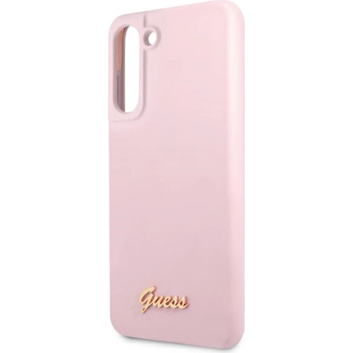Etui Guess GUHCS21FLSLMGLA Samsung Galaxy S21 FE lawendowy/lavender hardcase Silicone Script Metal Logo