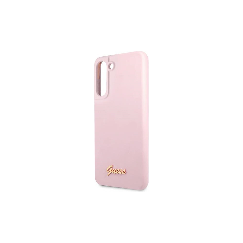 Hurtownia GSM - Etui Guess GUHCS21FLSLMGLA Samsung Galaxy S21 FE lawendowy/lavender hardcase Silicone Script Metal Logo - GUE1819LAV - {ean13} - Hurt