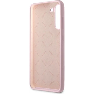 Hurtownia GSM - Etui Guess GUHCS21FLSLMGLA Samsung Galaxy S21 FE lawendowy/lavender hardcase Silicone Script Metal Logo - GUE1819LAV - {ean13} - Hurt