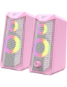 Počítačové reproduktory Havit SK202 růžové 2.0 RGB (růžové)