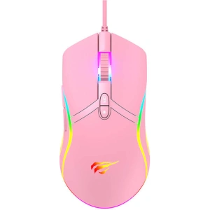 Wholesale Havit MS1026 Gaming Mouse RGB 1000-6400 DPI (pink) - HVT182PNK - {ean13} - Hurt