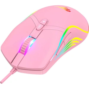Wholesale Havit MS1026 Gaming Mouse RGB 1000-6400 DPI (pink) - HVT182PNK - {ean13} - Hurt