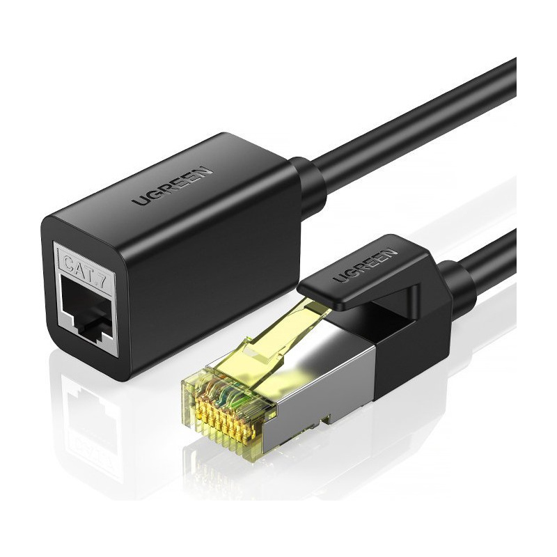 Ugreen Distributor - 6957303884131 - UGR1233BLK - UGREEN NW148 Extension Cable Ethernet RJ45 Cat 7 10000Mbps / 10 Gbps 2m Black - B2B homescreen