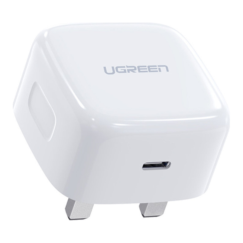 Ugreen Distributor - 6957303864515 - UGR1234WHT - UGREEN CD137 USB wall charger Type C Power Delivery 3.0 Quick Charge 4.0 20W 3A (UK plug) white - B2B homescreen