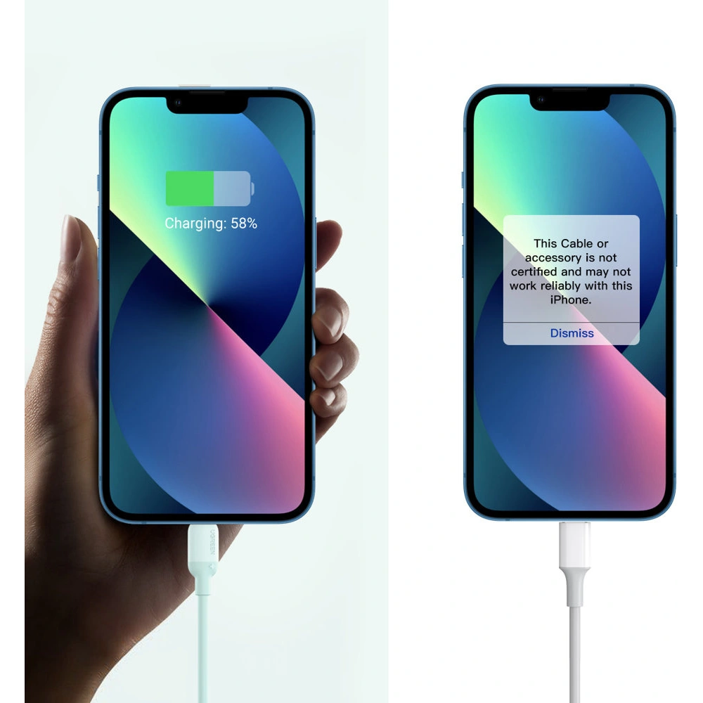 Hurtownia GSM - Kabel UGREEN US387 USB-C - Lightning MFI C94 Power Delivery 1m zelený - UGR1236GRN - {ean13} - Hurt