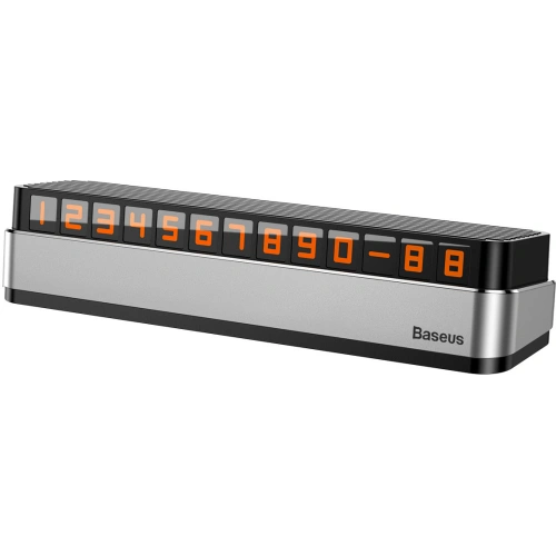 Parkingowa tabliczka z numerem telefonu Baseus Moonlight Box Series srebrny