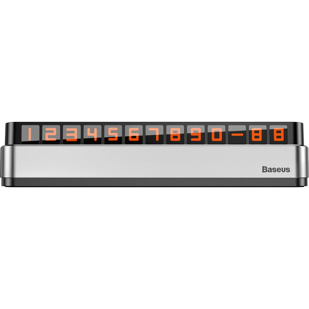 Hurtownia GSM - Parkingowa tabliczka z numerem telefonu Baseus Moonlight Box Series srebrny - BSU3324SLV - {ean13} - Hurt