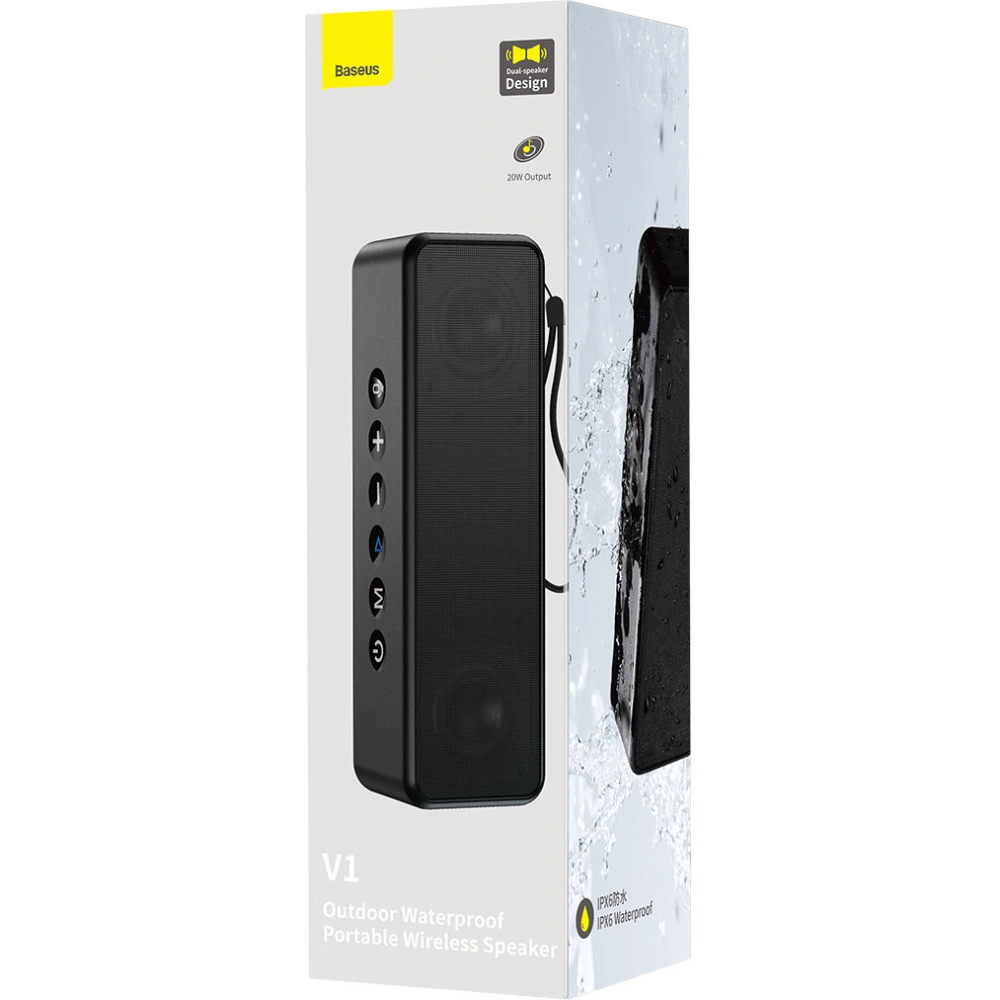 Hurtownia GSM - Bezdrátový Bluetooth reproduktor Baseus V1 vodotěsný černý - BSU3328BLK - {ean13} - Hurt