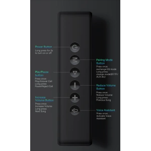 Wholesale Baseus V1 wireless waterproof bluetooth speaker black - BSU3328BLK - {ean13} - Hurt