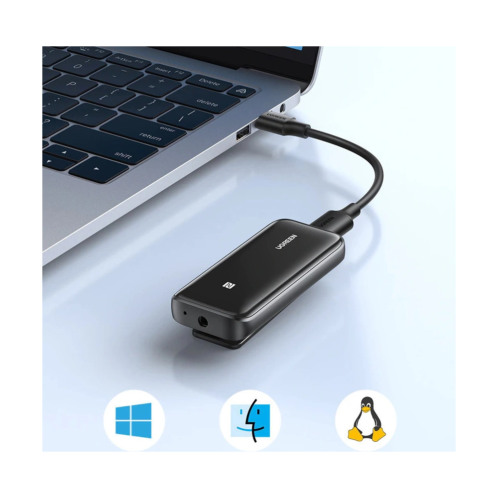 Hurtownia GSM - Zvukový přijímač UGREEN CM402 Bluetooth 5.0 aptX HD DAC SBC 3,5mm mini jack černý - UGR1238BLK - {ean13} - Hurt