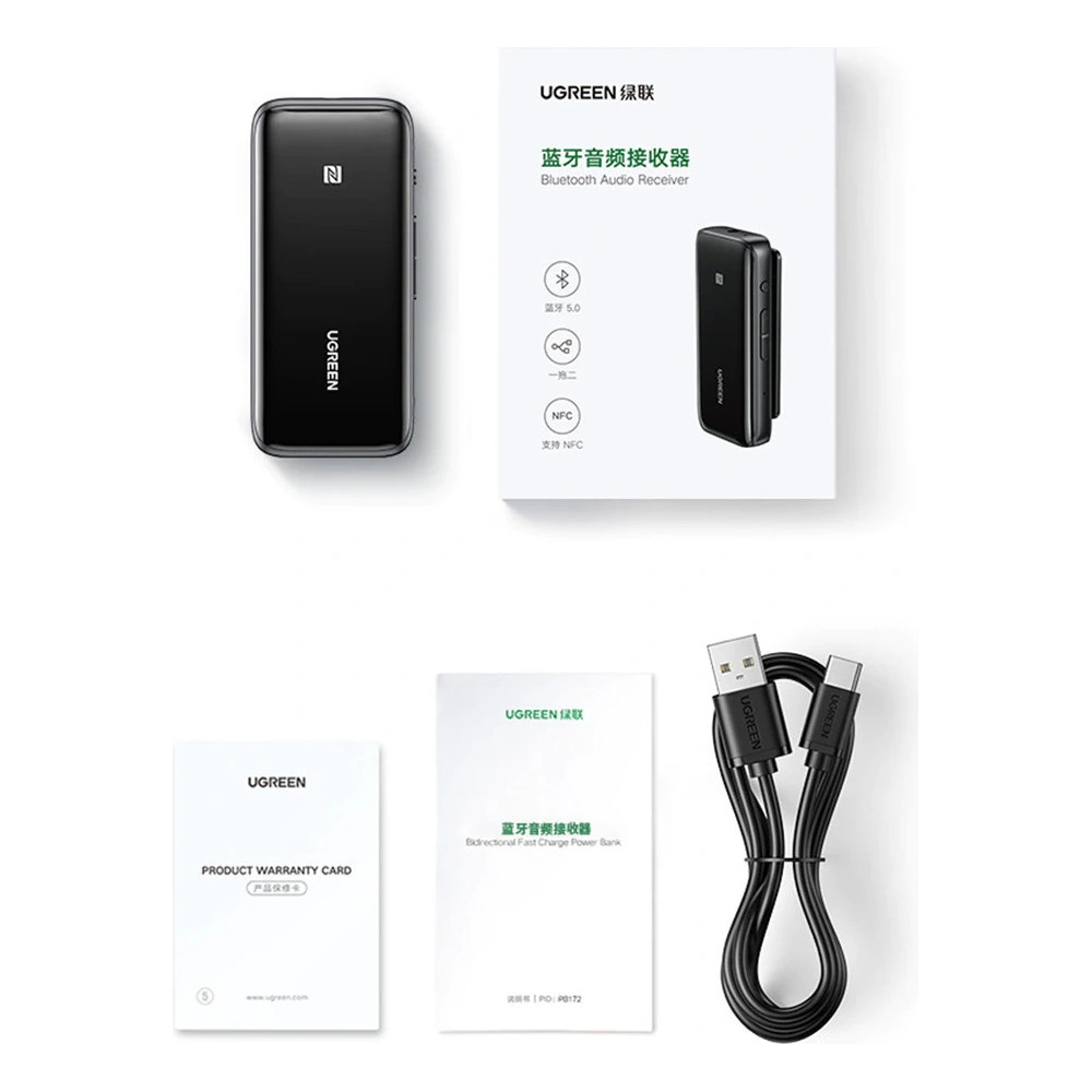 Hurtownia GSM - Zvukový přijímač UGREEN CM402 Bluetooth 5.0 aptX HD DAC SBC 3,5mm mini jack černý - UGR1238BLK - {ean13} - Hurt