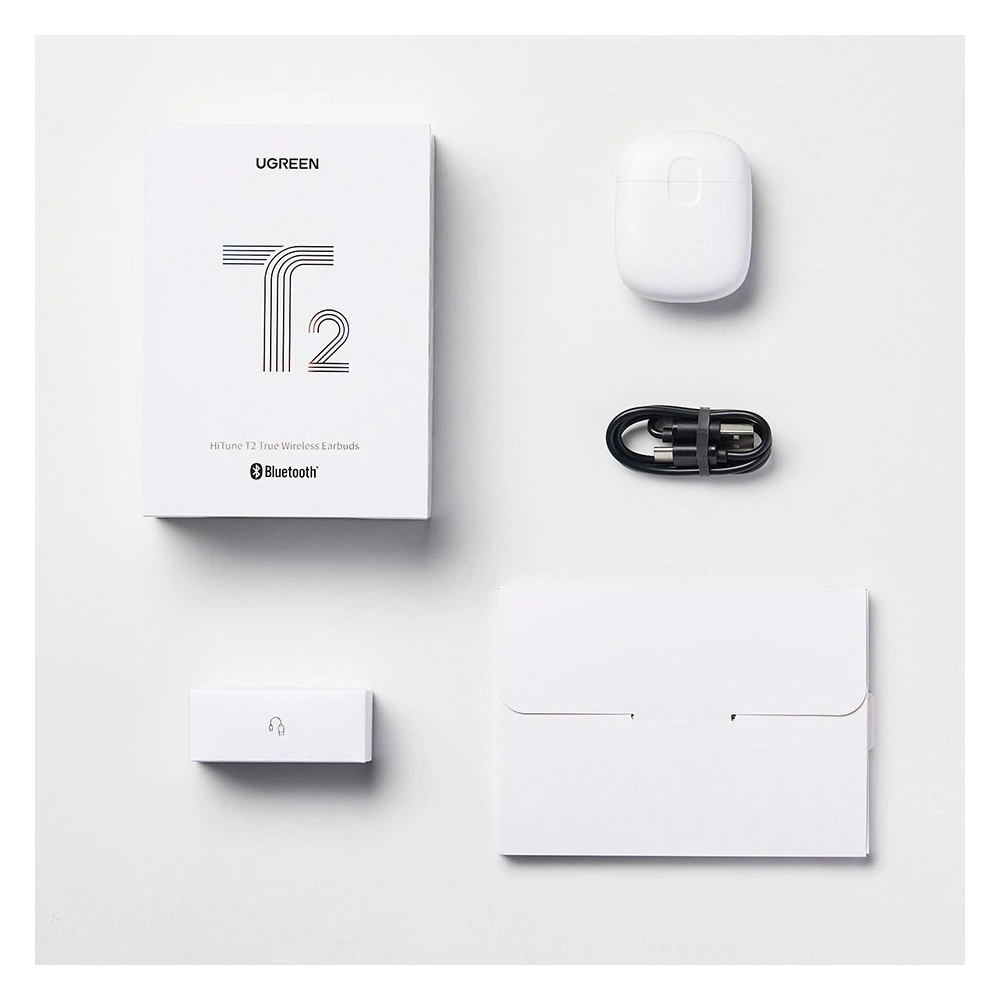 Hurtownia GSM - Bezprzewodowe słuchawki UGREEN WS105 HiTune T2 ENC Bluetooth 5.0 biały - UGR1240WHT - {ean13} - Hurt
