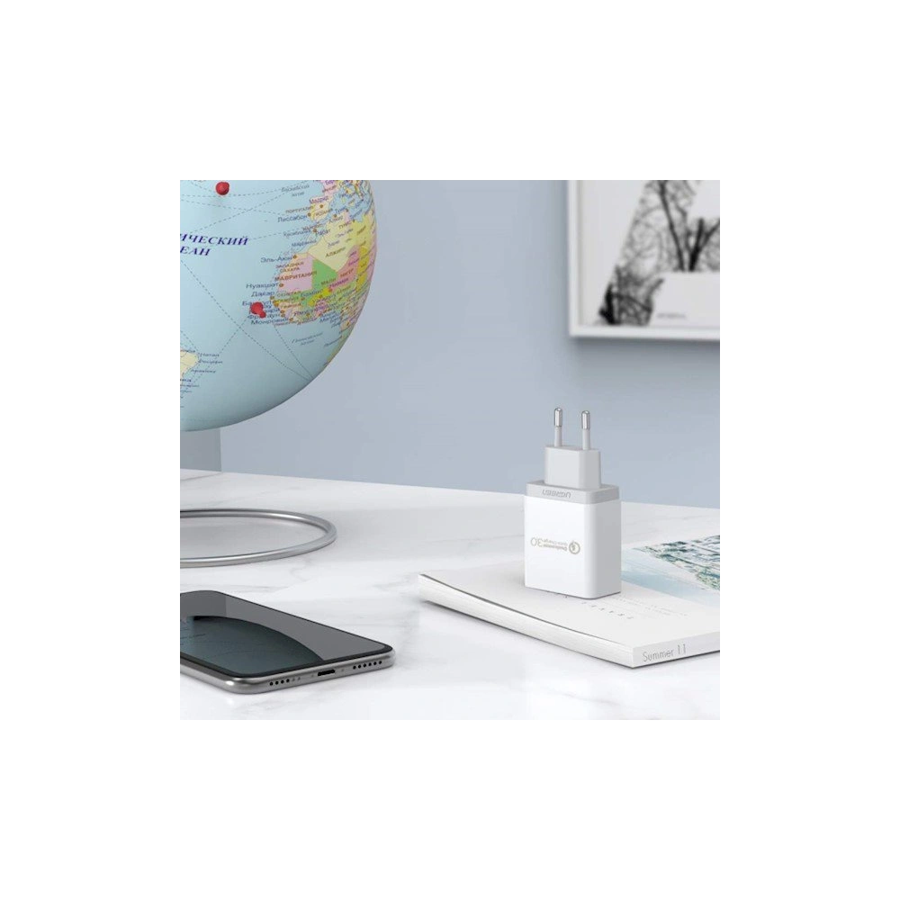 Hurtownia GSM - Síťová nabíječka UGREEN CD122 Quick Charge 3.0 18W 3A USB bílá - UGR1241WHT - {ean13} - Hurt